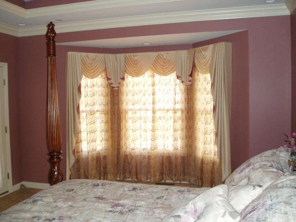 bow window treatments dining room