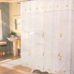 Double Swag Shower Curtain Attached Valance