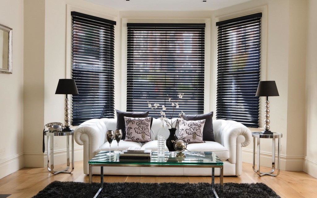 Black Wood Blinds for Windows