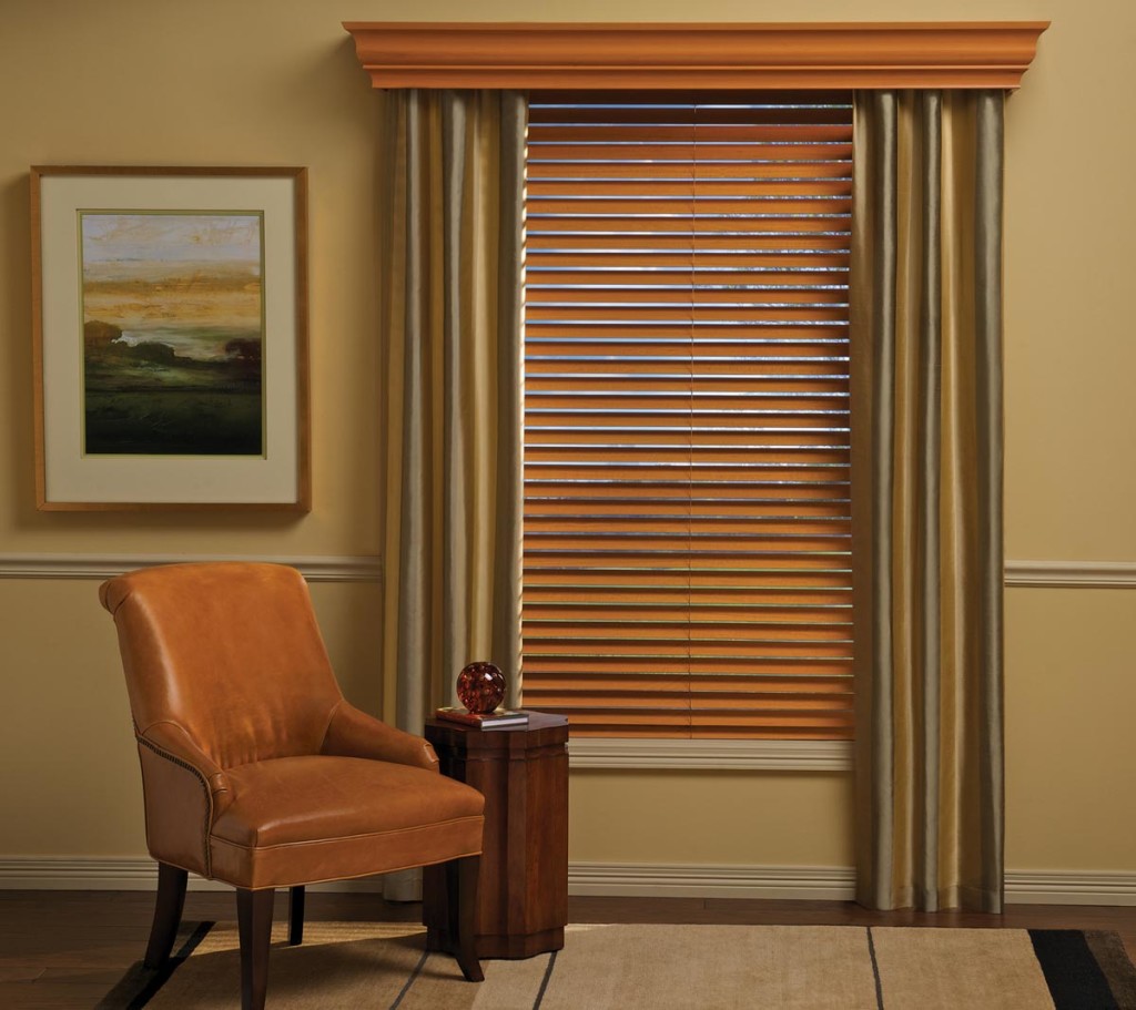 Window Treatments with Wood Blinds