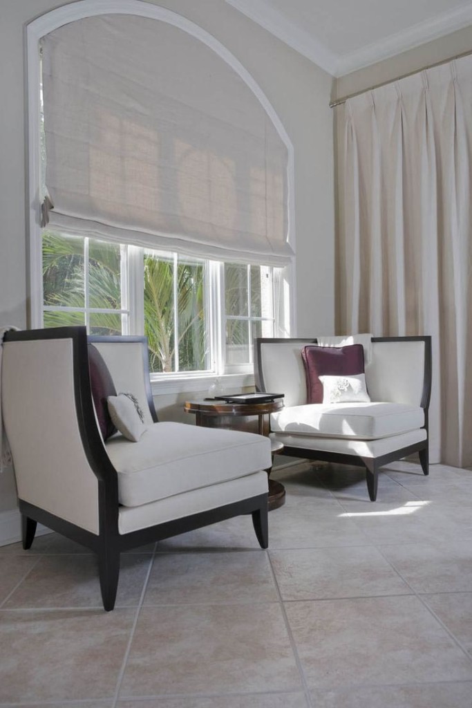Paper Shades for Arched Windows